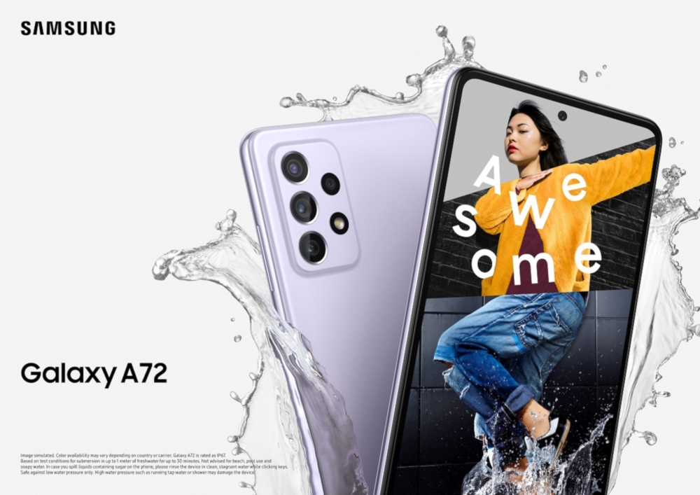 Samsung Galaxy A72 - zaslon