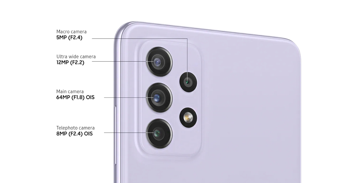 Samsung A52 i A72 - sustav kamera