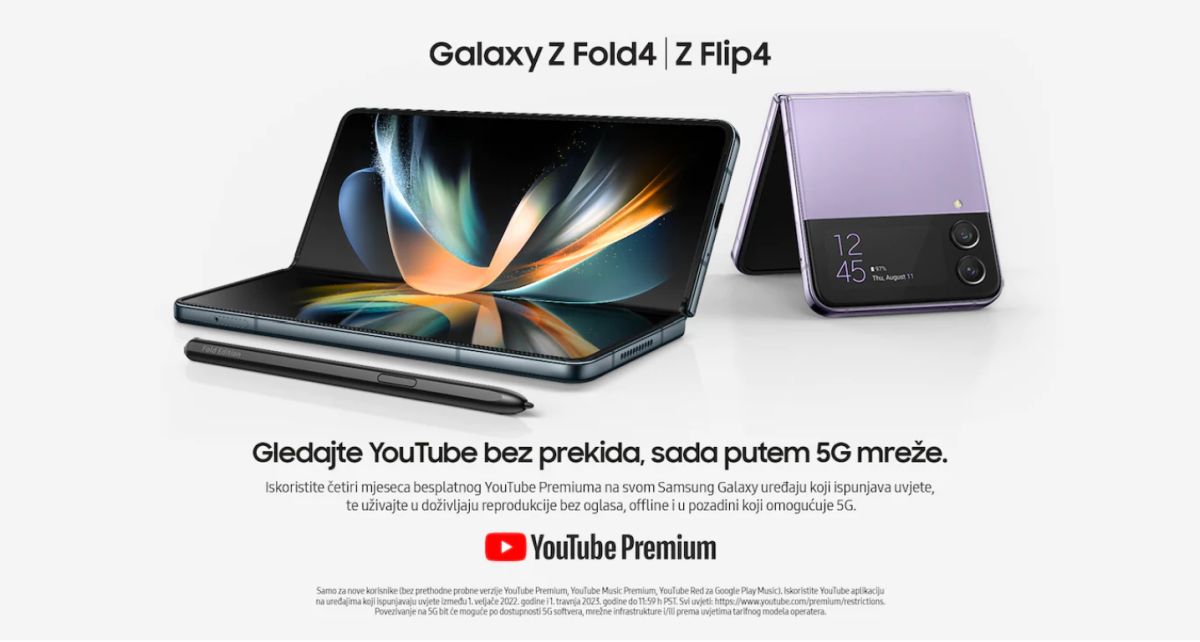 Galaxy Z Fold4 - YouTube Premium usluga