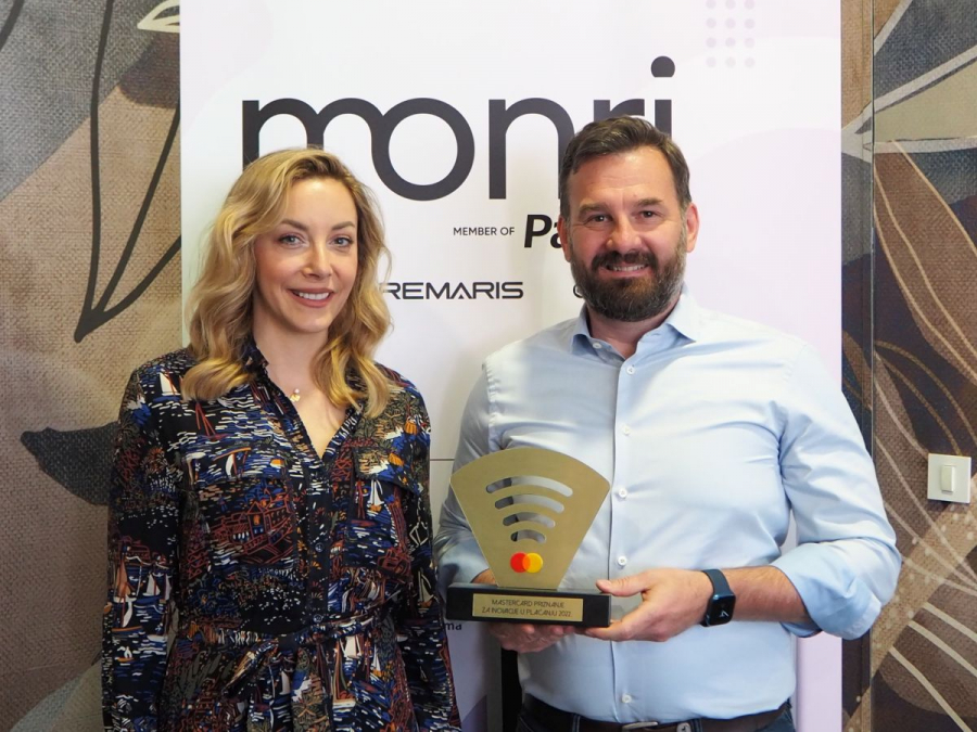 Monriju posebno priznanje Mastercarda za inovacije u plaćanju